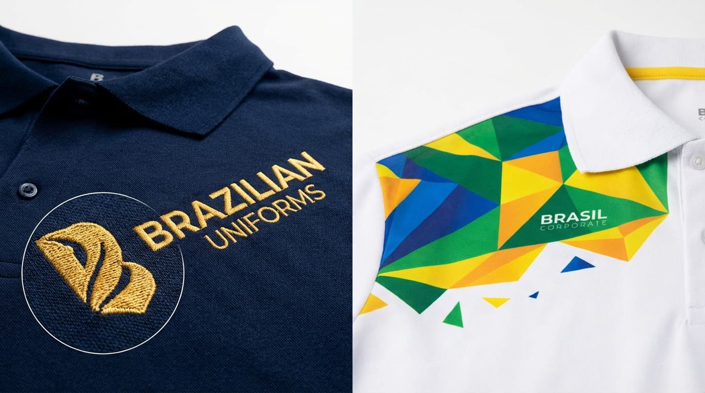 Bordado vs sublimação: qual a melhor personalização para seu uniforme?