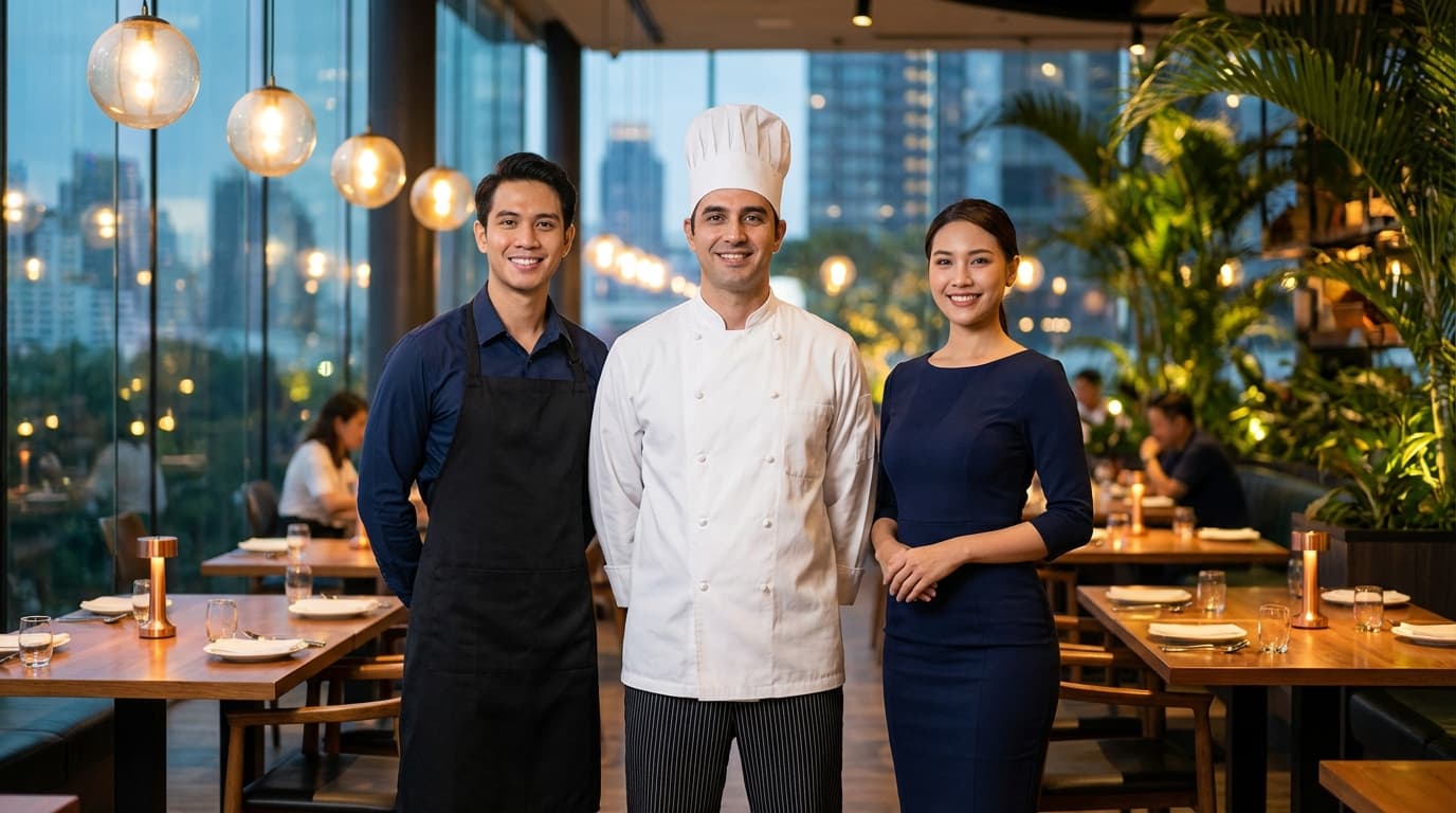 Uniformes para restaurantes: guia completo de peças, tecidos e normas