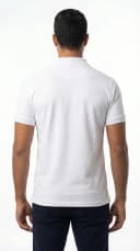 Camisa polo branca - vista traseira
