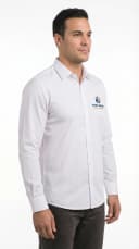 Camisa social branca - vista lateral