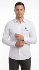 Camisa social branca - variação de pose