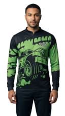 Camiseta de pesca manga longa sublimada - vista frontal